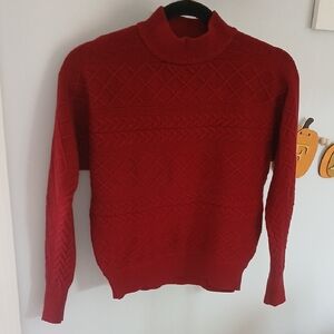 Magaschoni S/P Deep Red Mock Neck Sweater